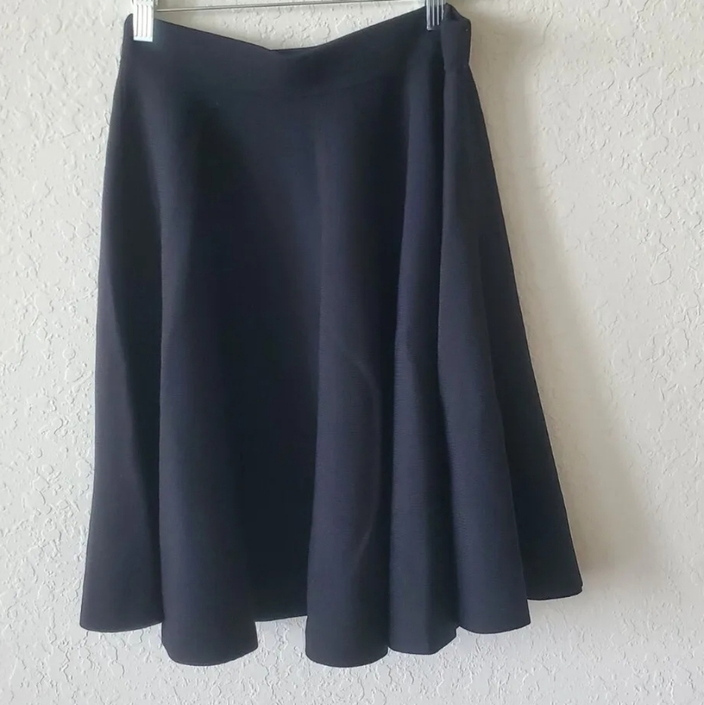 COS  textured midi skirt flared black size M